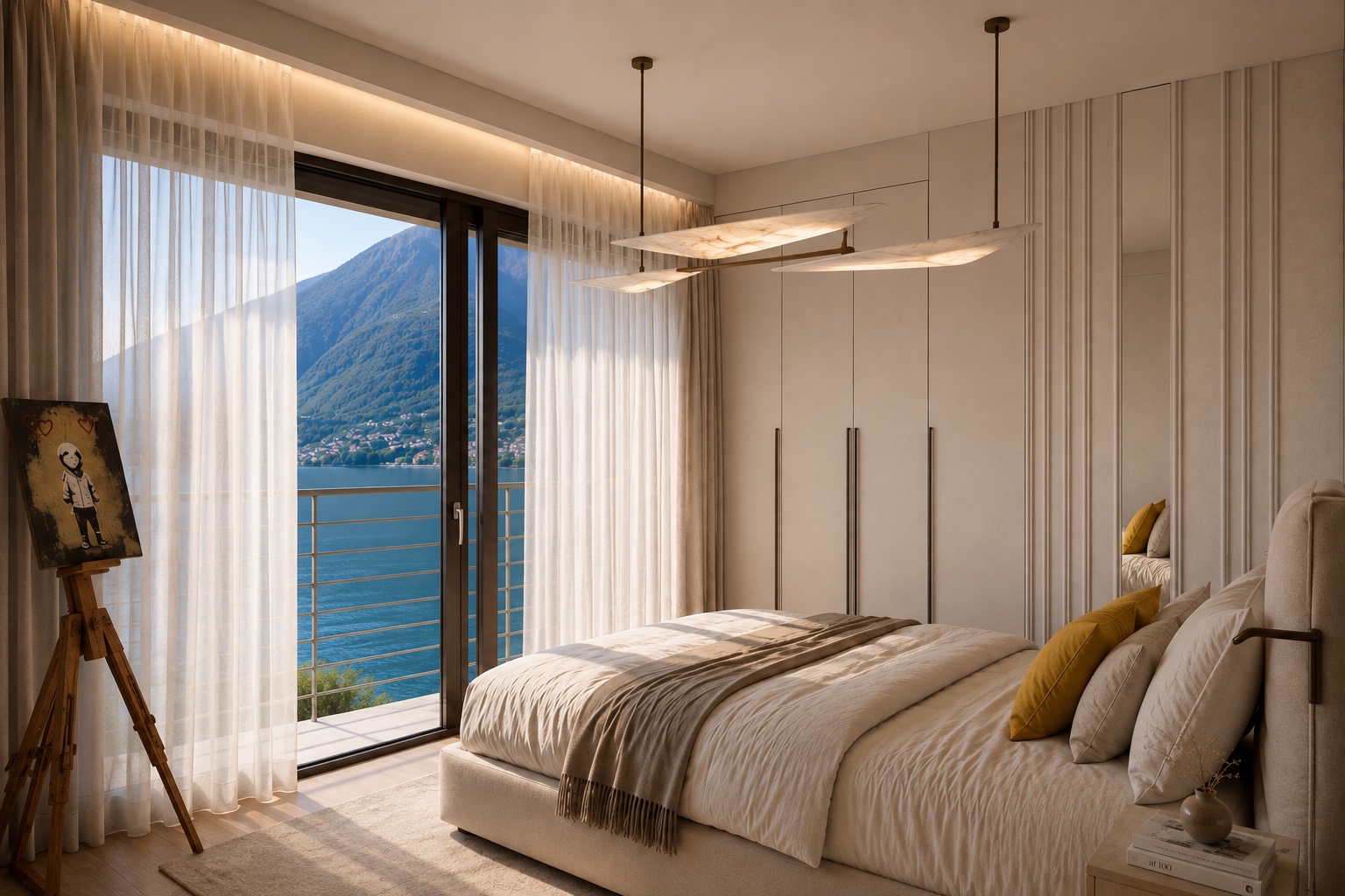 Como Residence — La camera e la luce del lago