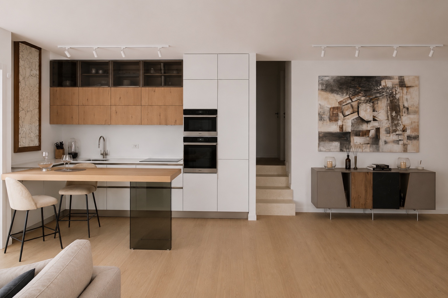 Como Residence — La cucina e le connessioni tra gli ambienti