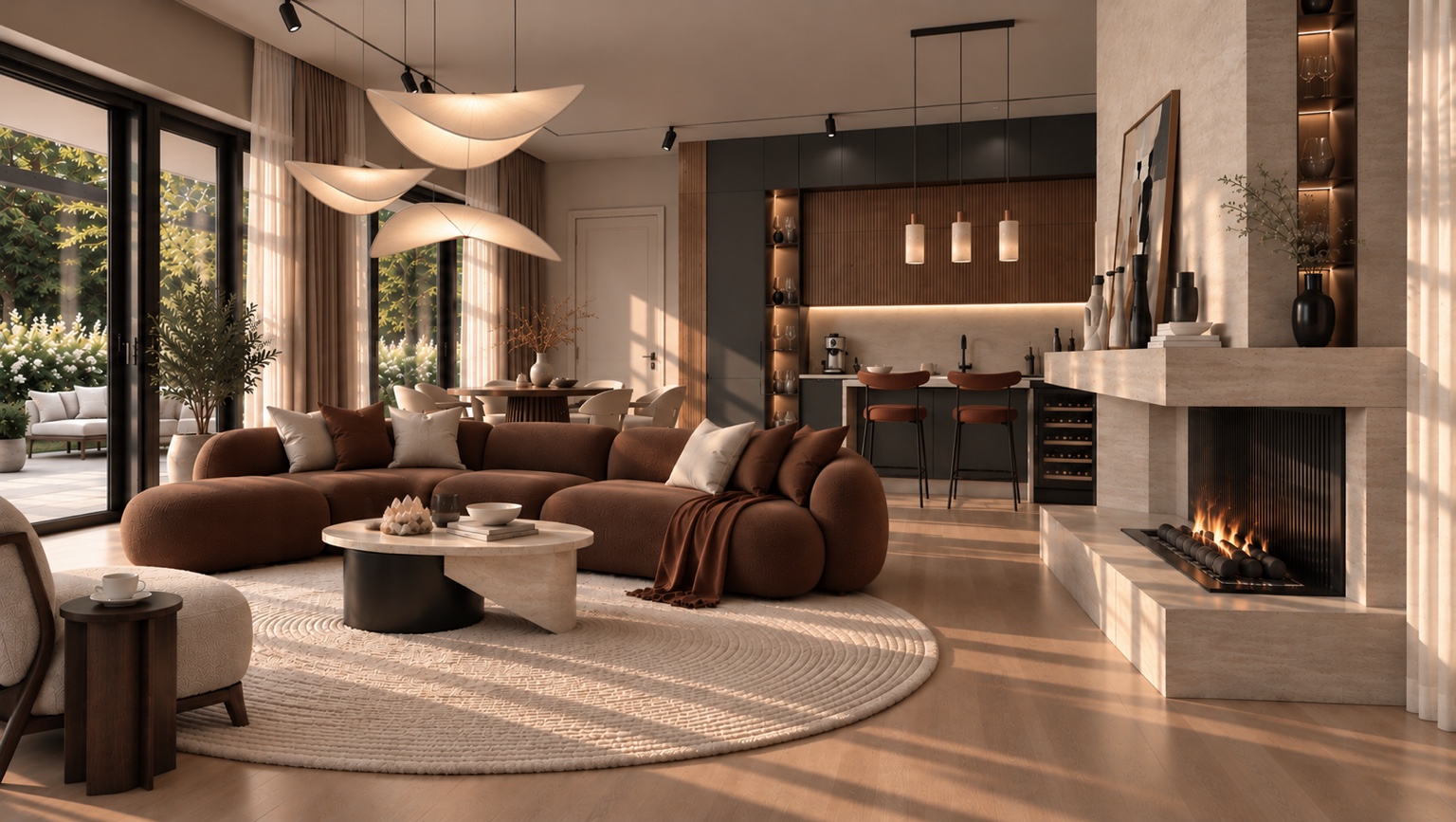 House K — scala e prospettive interne